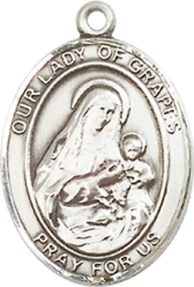 Sterling Silver Our Lady of Grapes Medal