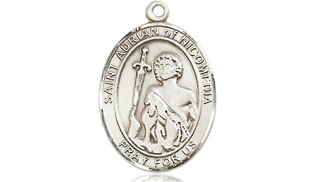 Sterling Silver Saint Adrian of Nicomedia Medal