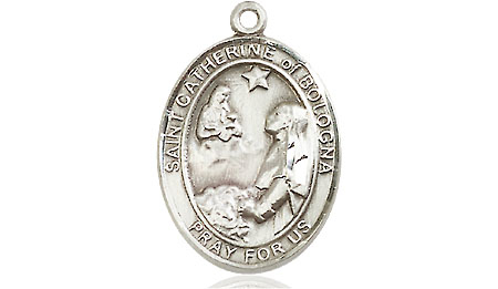 Sterling Silver Saint Catherine of Bologna Medal