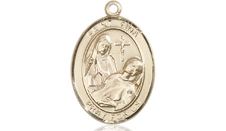 14kt Gold Filled Saint Fina Medal