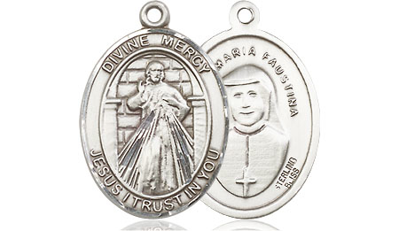 Sterling Silver Divine Mercy Medal