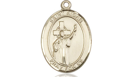 14kt Gold Filled Saint Aidan of Lindesfarne Medal