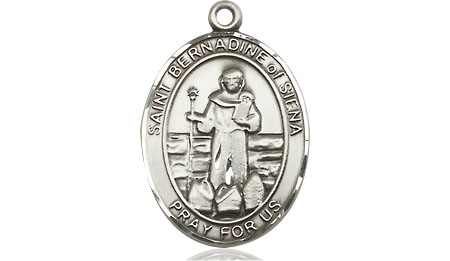 Sterling Silver Saint Bernadine of Sienna Medal