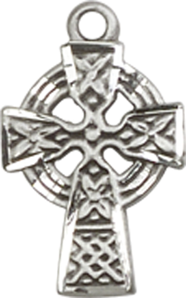 Sterling Silver Celtic Cross Medal - With Box