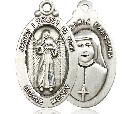 Sterling Silver Divine Mercy Medal