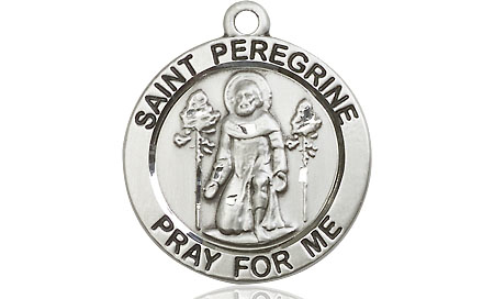 Sterling Silver Saint Peregrine Medal