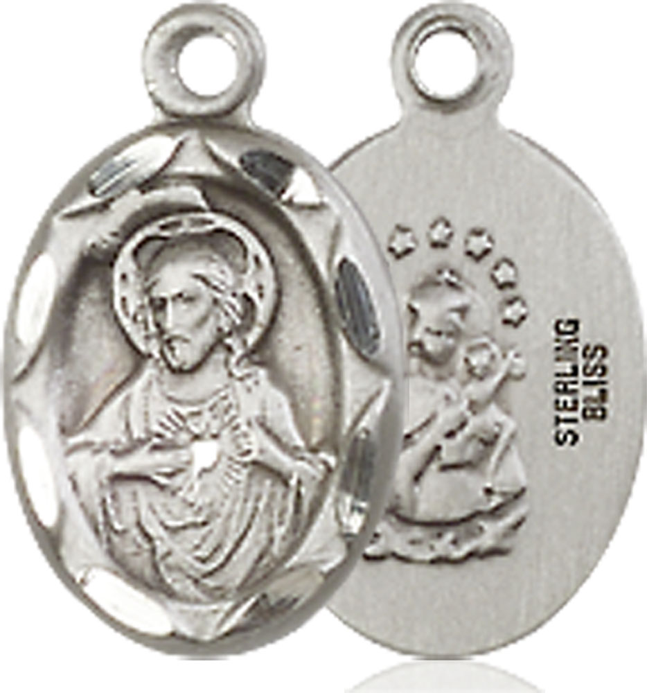 Sterling Silver Scapular Medal