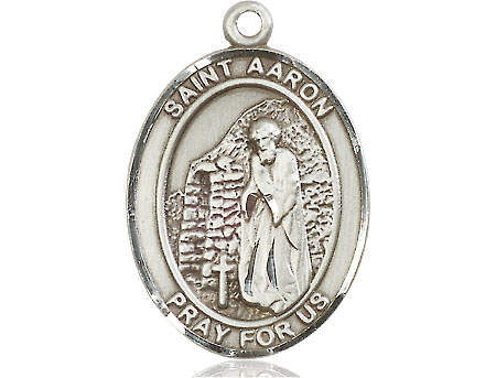 Sterling Silver Saint Aaron Medal