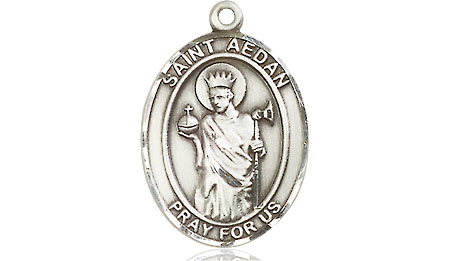 Sterling Silver Saint Aedan of Ferns Medal