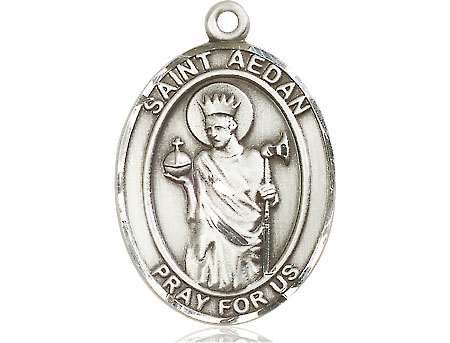 Sterling Silver Saint Aedan of Ferns Medal