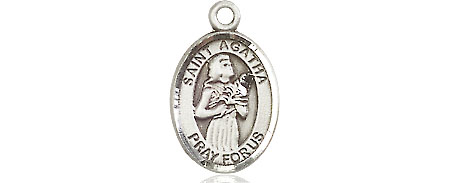 Sterling Silver Saint Agatha Medal