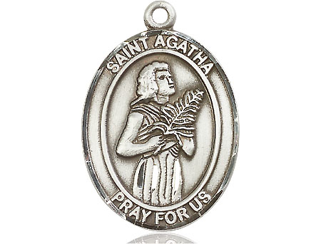 Sterling Silver Saint Agatha Medal