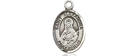 Sterling Silver Saint Alexandra Medal