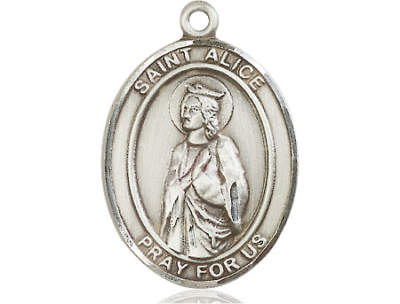 Sterling Silver Saint Alice Medal