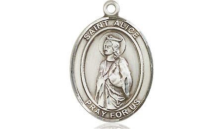 Sterling Silver Saint Alice Medal