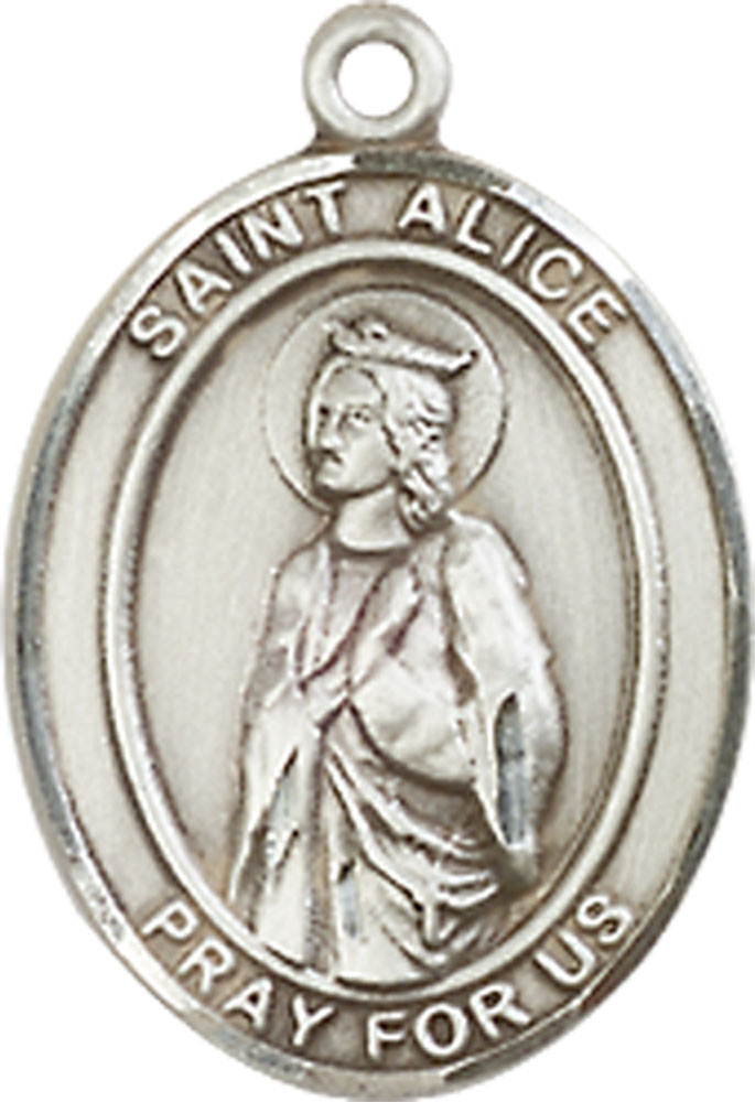 Sterling Silver Saint Alice Medal