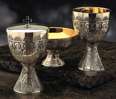 Brass, Silvr Pltd, Gold Lined Chalice