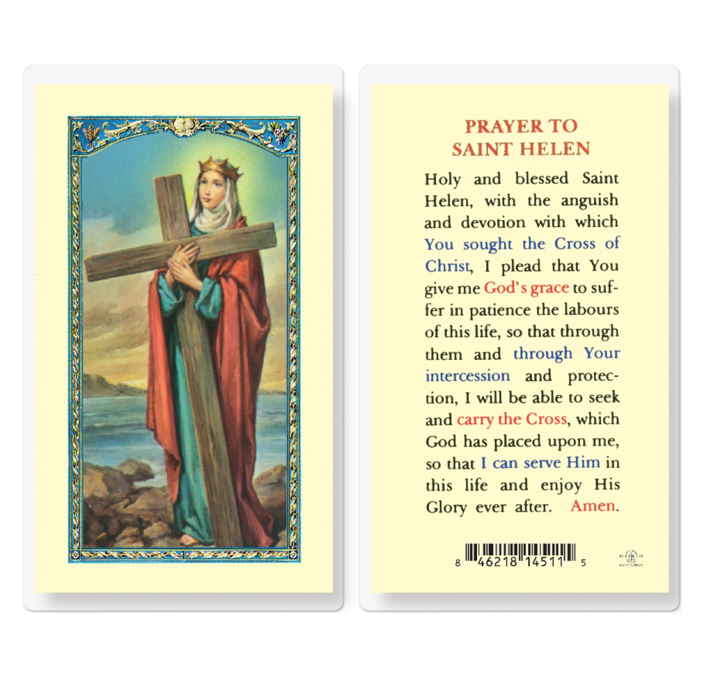 Prayer to Saint Helen Laminated Holy Card