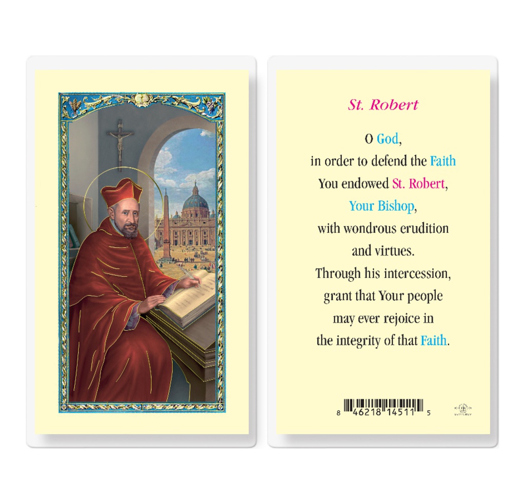 Saint Robert Laminated Holy Card