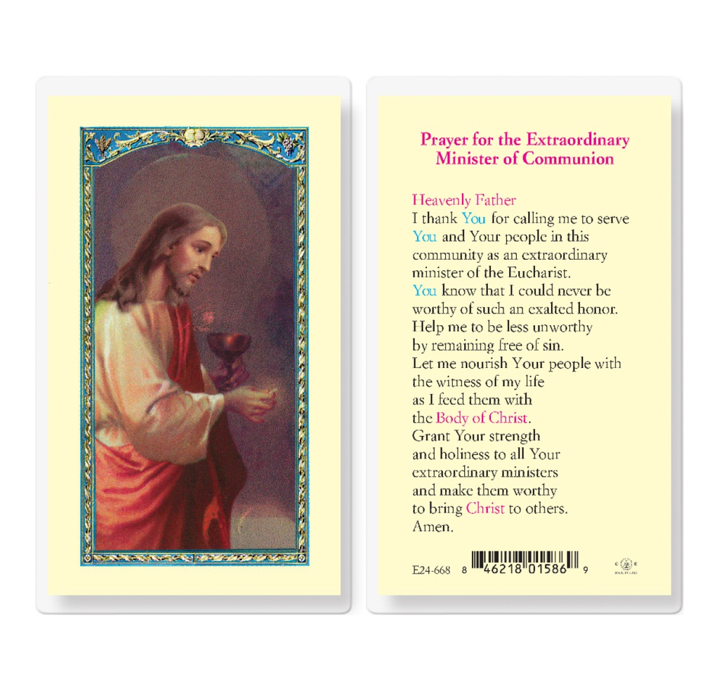 Prayer for the Minister Laminated Holy Card