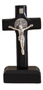 2 3/4" Standing St. Benedict Crucifix - Black Stain