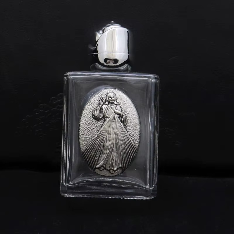 15ml Glass Holy Water Bottle -  Divine Mercy
