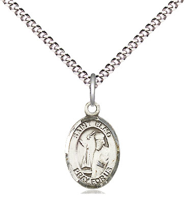 Sterling Silver Saint Elmo Pendant on a 18 inch Light Rhodium Light Curb chain