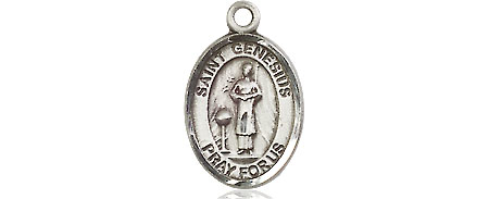 Sterling Silver Saint Genesius of Rome Medal