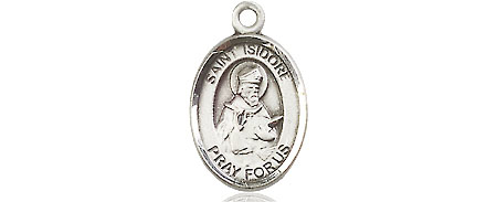 Sterling Silver Saint Isidore of Seville Medal