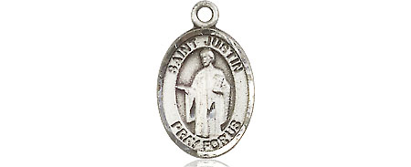 Sterling Silver Saint Justin Medal