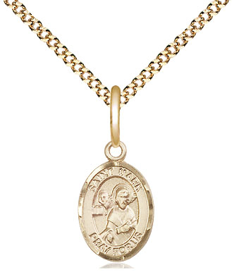 14kt Gold Filled Saint Mark the Evangelist Pendant on a 18 inch Gold Plate Light Curb chain