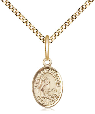 14kt Gold Filled Saint Bonaventure Pendant on a 18 inch Gold Plate Light Curb chain