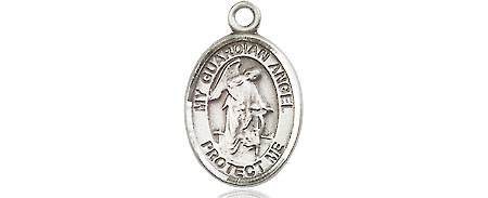 Sterling Silver Guardian Angel Medal