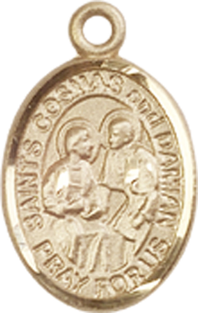 14kt Gold Filled Saints Cosmas &amp; Damian Medal