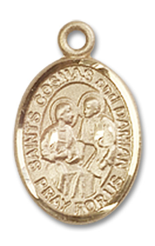 14kt Gold Filled Saints Cosmas &amp; Damian Medal