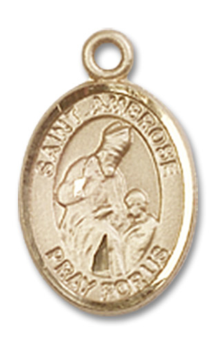 14kt Gold Filled Saint Ambrose Medal