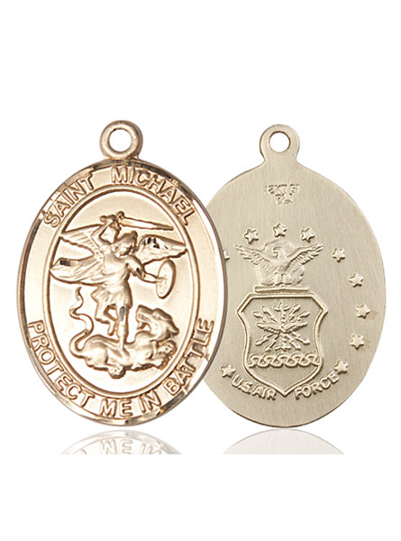 14kt Gold Saint Michael Air Force Medal