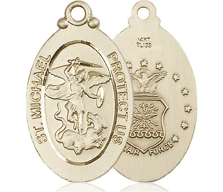 14kt Gold Saint Michael Air Force Medal