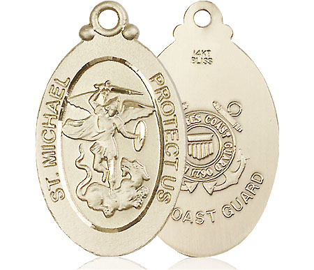 14kt Gold Saint Michael Coast Guard Medal