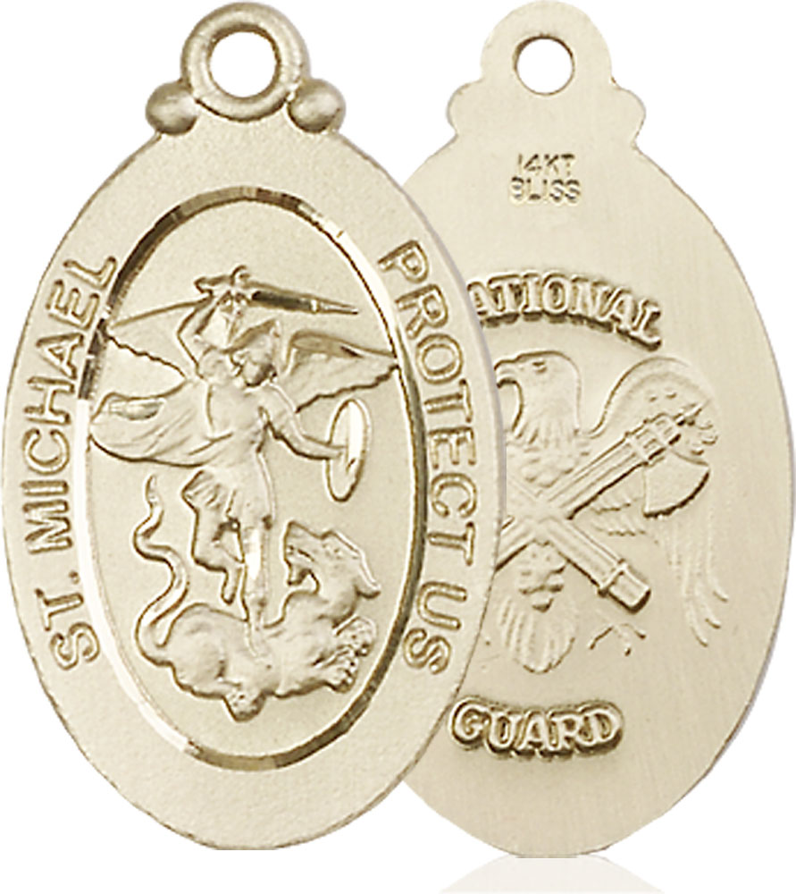 14kt Gold Saint Michael National Guard Medal