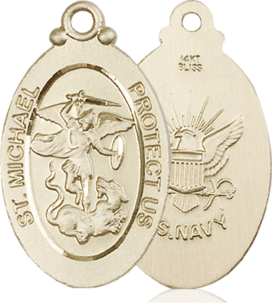14kt Gold Saint Michael Navy Medal