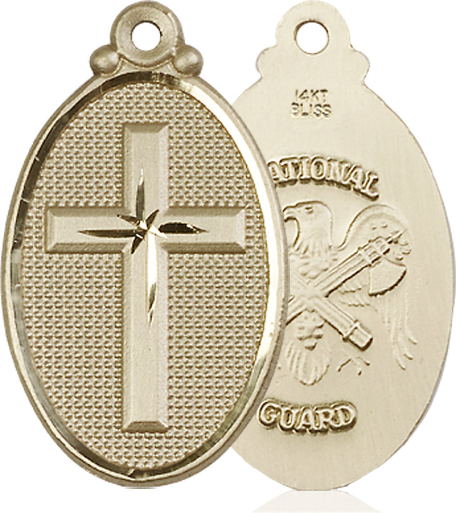 14kt Gold Cross National Guard Medal