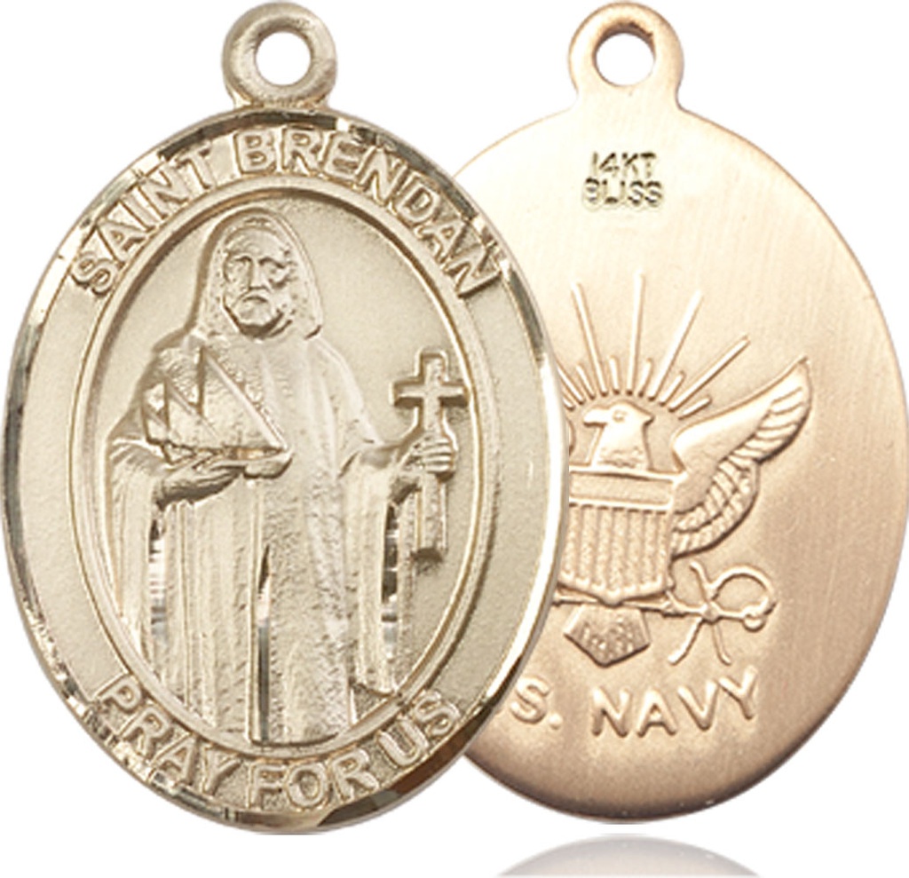 14kt Gold Saint Brendan Navy Medal