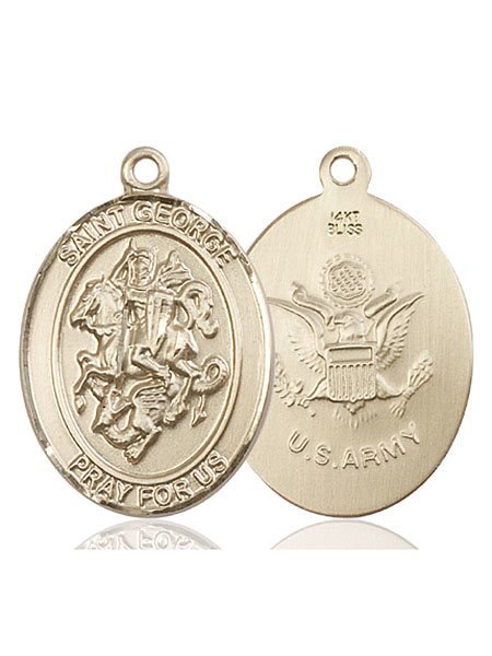 14kt Gold Saint George Army Medal