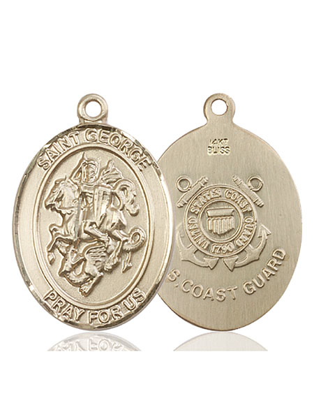 14kt Gold Saint George Coast Guard Medal