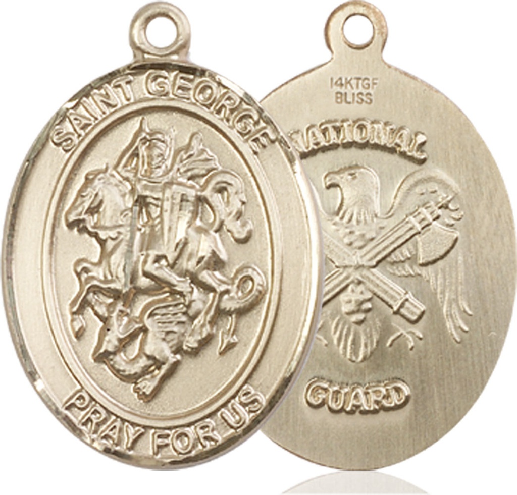 14kt Gold Saint George National Guard Medal