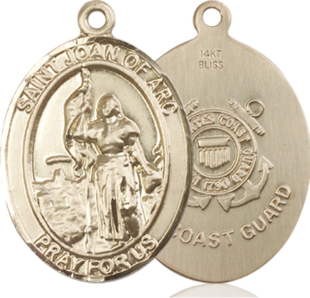 14kt Gold Saint Joan of Arc  Coast Guard Medal