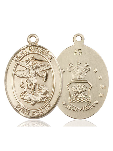 14kt Gold Saint Michael Air Force Medal