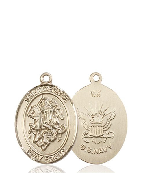 14kt Gold Saint George Navy Medal