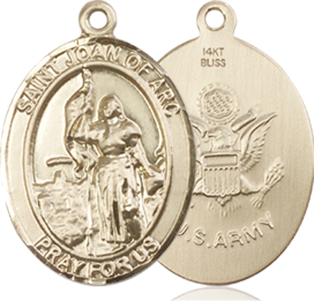 14kt Gold Saint Joan of Arc Army Medal